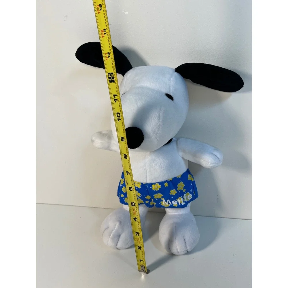 Peanuts Snoopy Plush Toy Blue Floral Boxer Shorts Met Life‎ Stuffed Animal - Picture 4 of 12